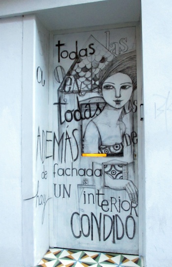 Mural en la fase dibujo de María Camacho. Sus trabajos que han encantado desde que la conocí allá por el año 2000. Y ella más aún.